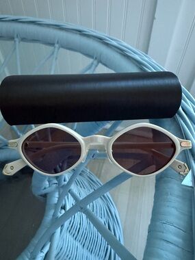 Cartier White Frame Sunglasses with rose Lenses